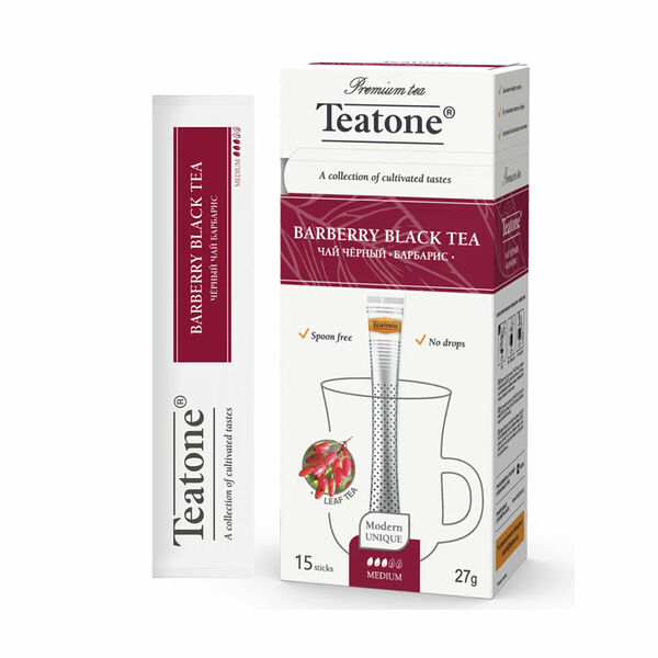 TEATONE чай черный с ароматом барбариса 15шт*1,8г (1340704)