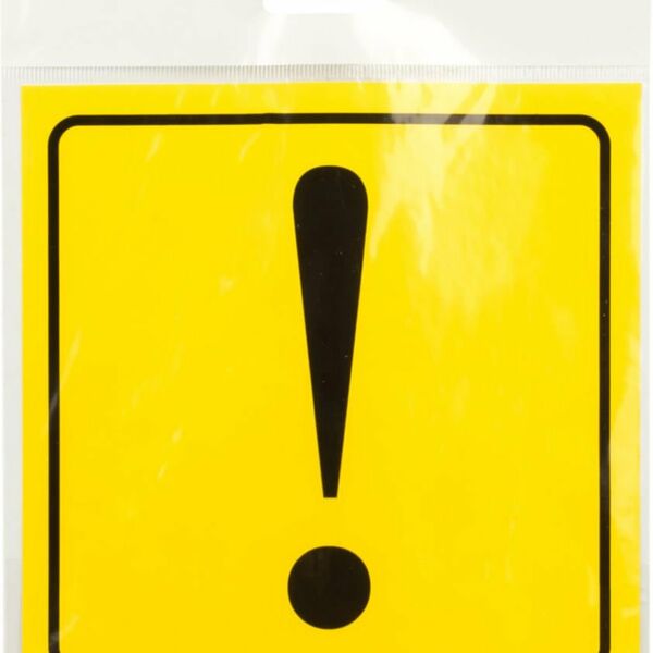 Наклейка автомобильная Восклицательный знак, 150x150 мм