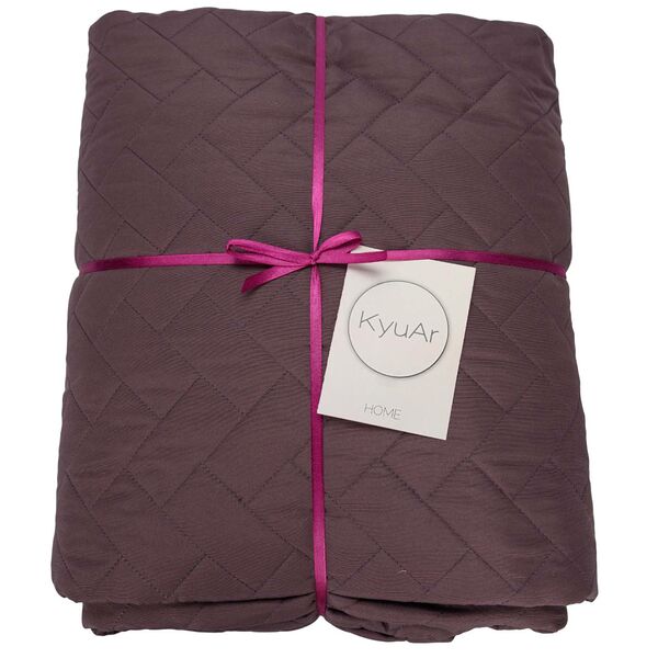 Покрывало стеганое, 220х200 см, фиолетовый, микрофибра