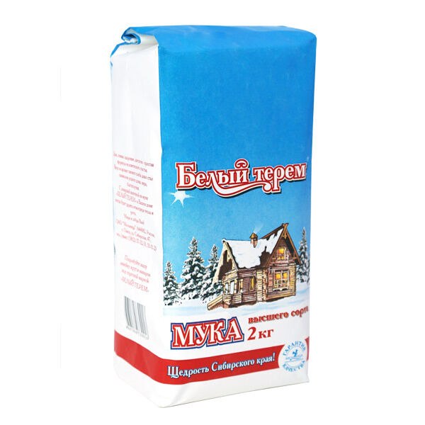 Мука Белый терем пшеничная хлебопекарная, высший сорт, 2 кг