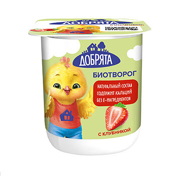 Биотворог Добрята Клубника 4,2%, без змж, 100г