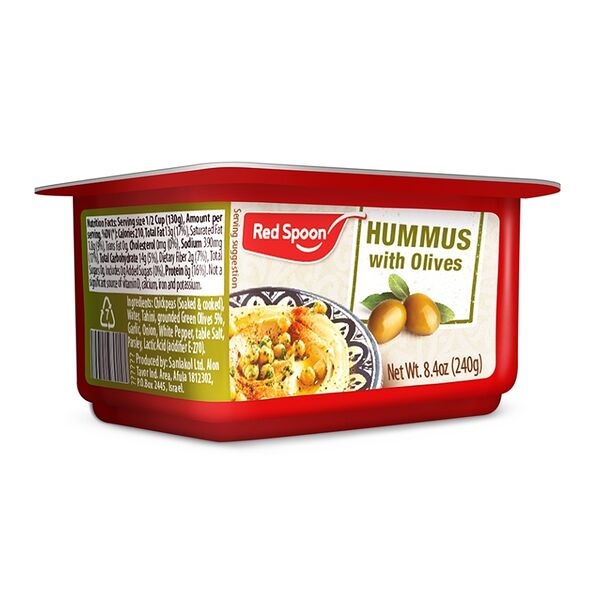 Хумус c тахини и зелёными оливками, Sanlakol, 240 г, Израиль