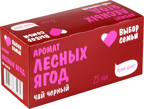 

Чай черный Выбор семьи с ароматом лесных ягод 25 шт. 45 г