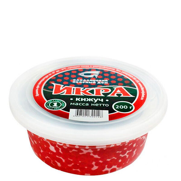 Красная икра лососевая зернистая (Кижуч), Икорный, 200 г