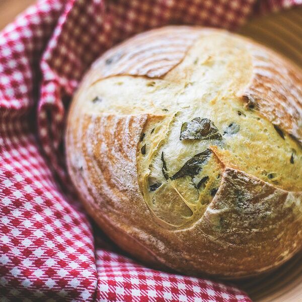 Хлеб Пшеничный на оливковом масле с базиликом