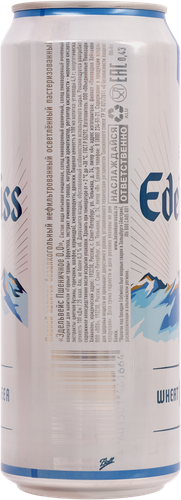 

Напиток пивной Edelweiss пшеничное 0.0 нефильтрованный осветлен. безалкогольный ж/б, 430 мл