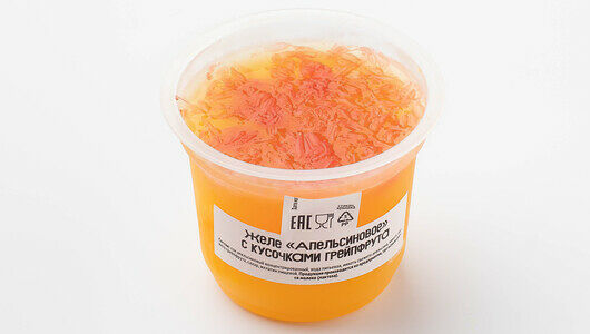 Желе ВкусВилл Апельсиновое с кусочками грейпфрута
