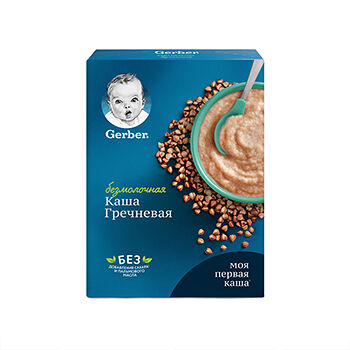 GERBER Каша безмолочная гречневая коробка, 180 г