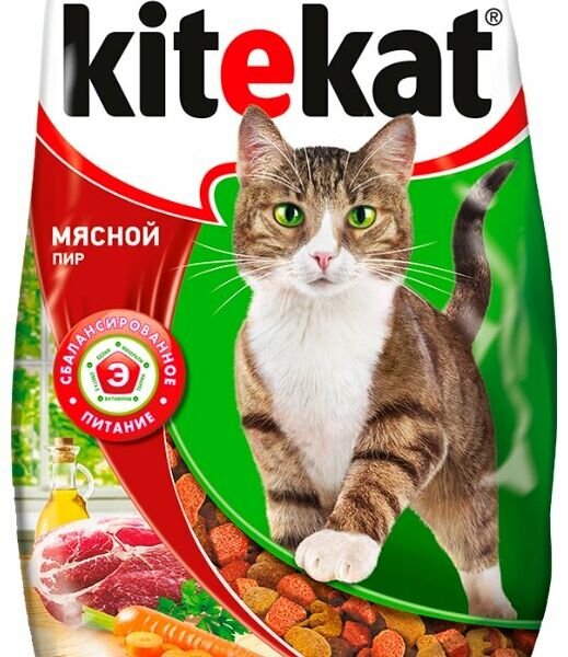 Корм для кошек сухой Kitekat Мясной пир