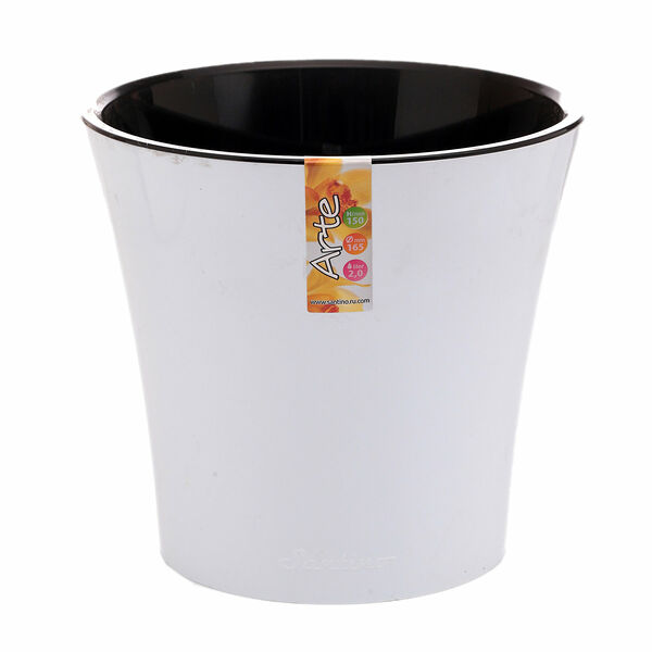 Горшок Арте белый-черный 2 л ТМ Santino (Сантино)
