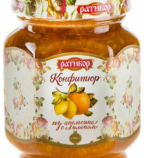 Конфитюр из апельсина Ратибор с лимоном 350 г