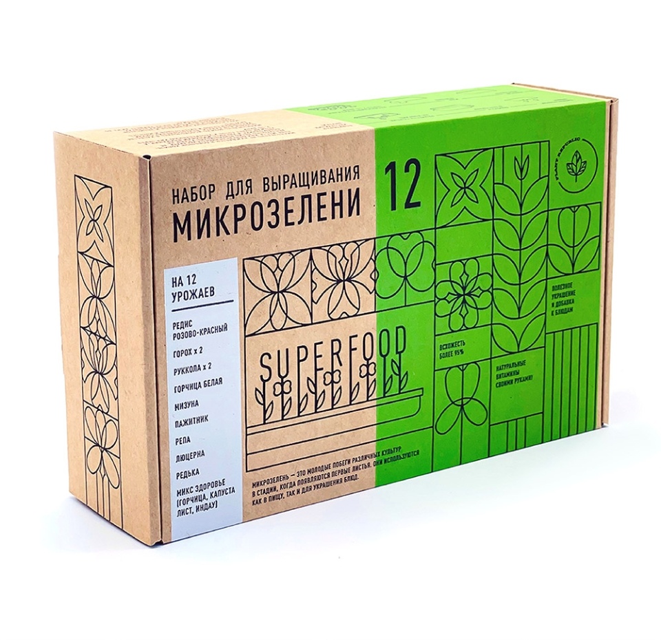 

Набор для выращивания микрозелени Plant Republic на 12 урожаев, Россия