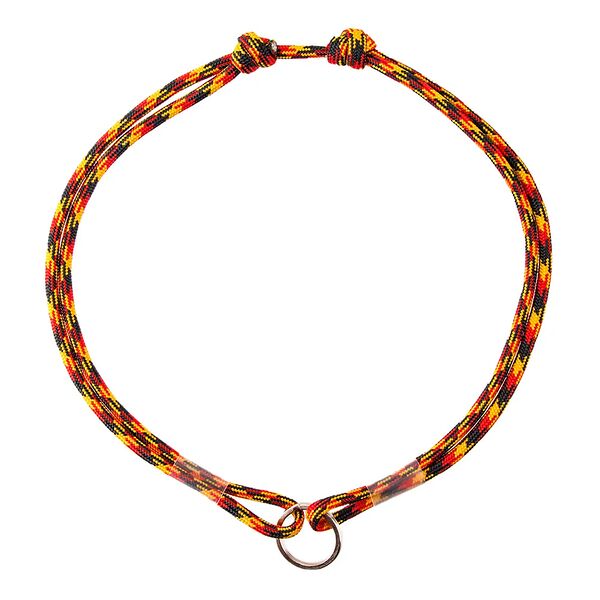 Шнурок для адресника из парашютного паракорда для кошек и собак (45-75 см) желто-красный