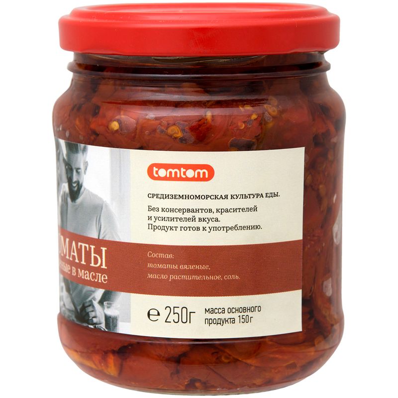 

Томаты вяленые Tomtom в масле 250 г