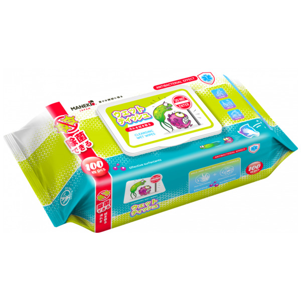 

Салфетки влажные Maneki Антибактериальные 100шт