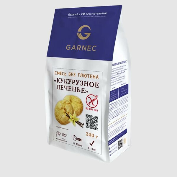 Смесь для выпечки Кукурузное печенье без глютена 200г ТМ Гарнец
