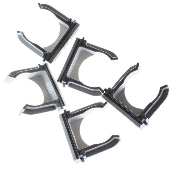 Клипса для трубы гофрированной d25мм уп. 5 шт. серая