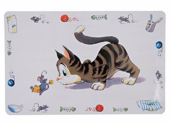  Коврик под миску Trixie Кошка 44x28см