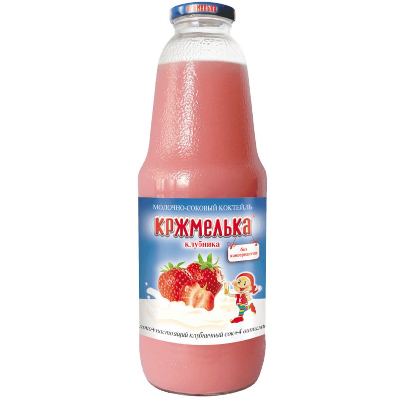 

Коктейль молочно-соковый КРЖМЕЛЬКА Клубника, без змж, 1.03 кг