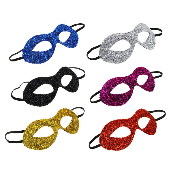 Сноу бум маска карнавальная, пвх, полиэстер, размер 16х7,5 см, 6 цветов