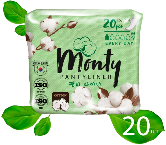 

Прокладки ежедневные Monty 20 шт