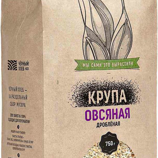Крупа овсяная Чёрный хлеб дроблёная 750 г