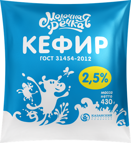 

Кефир Молочная речка 2.5% 430 г