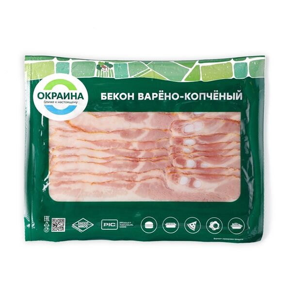 Бекон варёно-копчёный Окраина 200 г
