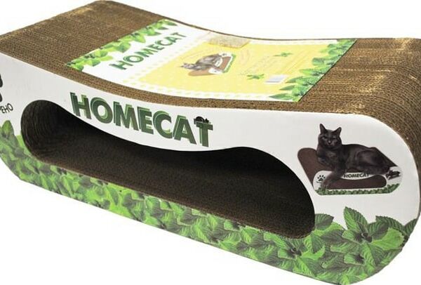 Когтеточка для кошек Homecat Мятная волна картон 61*25*20см