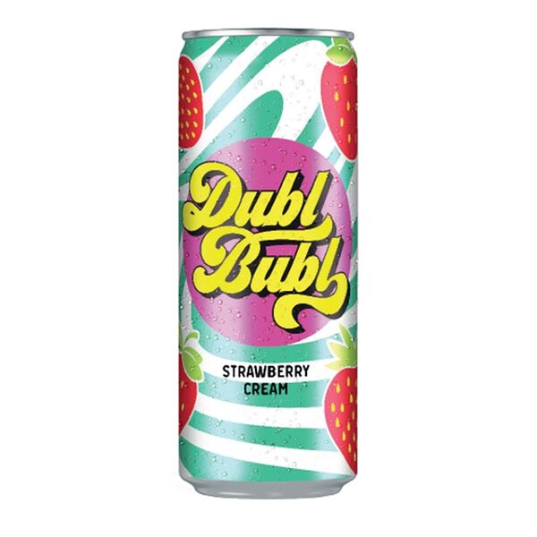 Напиток безалкогольный Dubl Bubl Клубника со сливками сильногазированный 0,33л