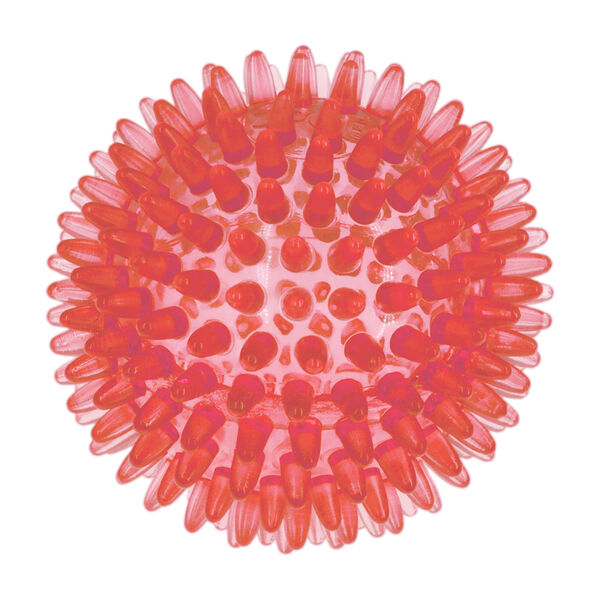 Мяч массажный  9 см прозрачный Crystal (красный) Zooone