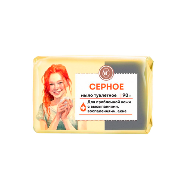 Твердое мыло Невская Косметика Серное 90 г