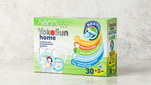 Таблетки для посудомоечной машины YokoSun, 30 шт._РП