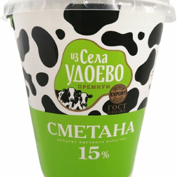 Сметана Из Села Удоево 15% без змж