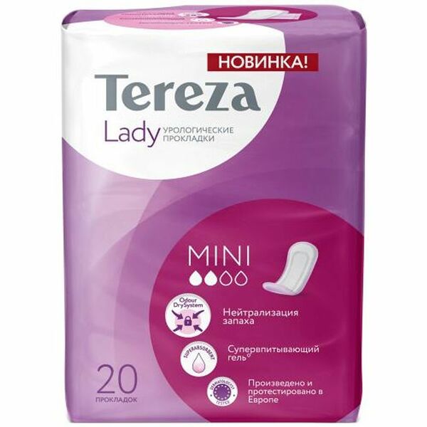 Прокладки урологические TerezaLady Mini, 20шт