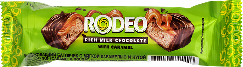 Батончик шоколадный KDV RODEO Soft caramel&Nougat карамель-нуга
