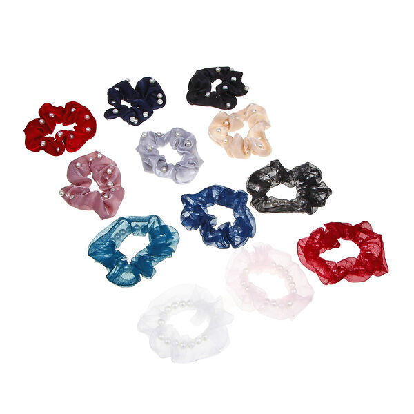 Beriotti резинка для волос с декором, полиэстер, пластик, d11см, в ассортименте