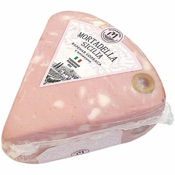 Колбаса вареная Маладзечна Mortadella Sicilia с оливками
