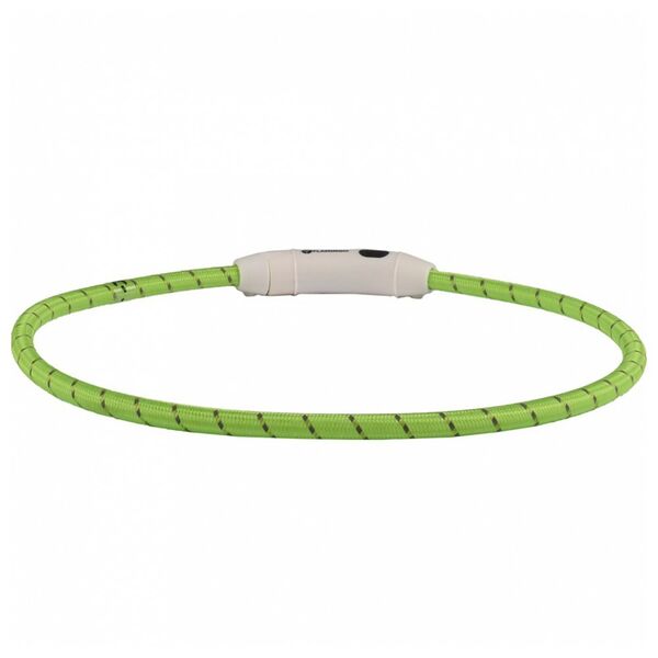 Ошейник для собак FLAMINGO светящийся Led, Visio зеленый, 33-63,5см, 8мм