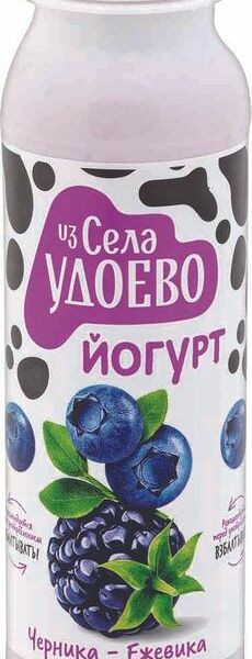 Йогурт питьевой Из села Удоево черника ежевика 2,5%