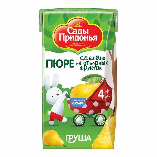 Пюре фруктовое Сады Придонья Груша, с 4 месяцев