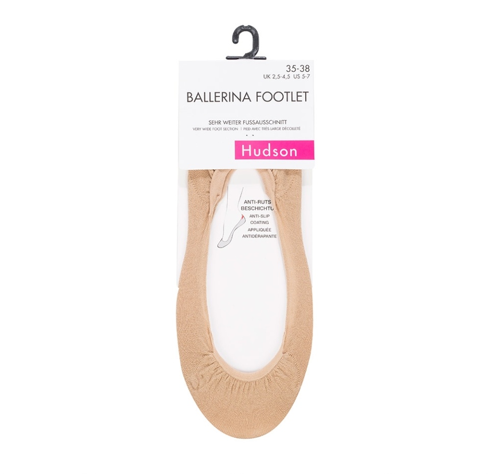 

Подследники женские Hudson Ballerina Footlet бежевые размер 35-38