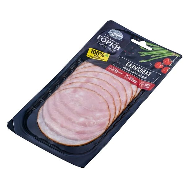 Колбаса Ближние Горки варено-копченая нарезка 100г