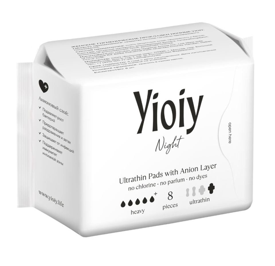 

Прокладки женские Yioiy ночные 8 шт.