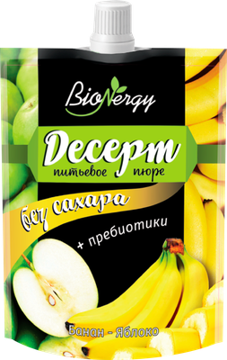 Пюре-смузи BioNergy пребиотики микс (mix) яблоко банан 140 г