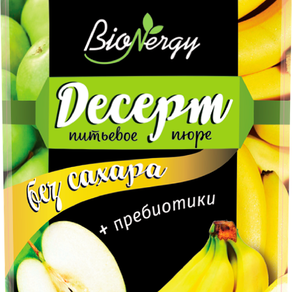 Десерт фруктовый BioNergy Mix Яблоко-Банан, 140мл