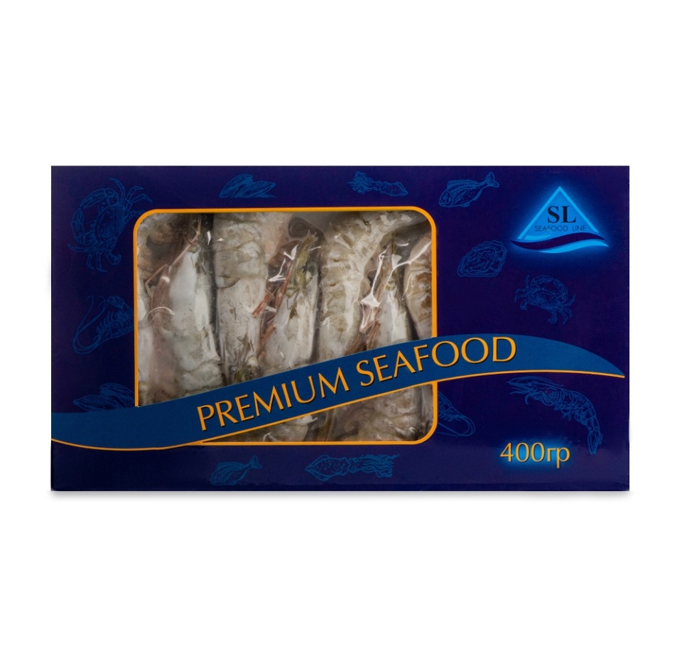 

Креветки с головой Seafood Line в панцире, замороженные глазурь 14%, калибр 21-30 шт в кг, Таиланд