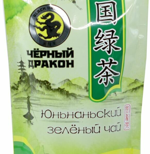 Чай зеленый Черный Дракон Юньнаньский листовой, 100 г