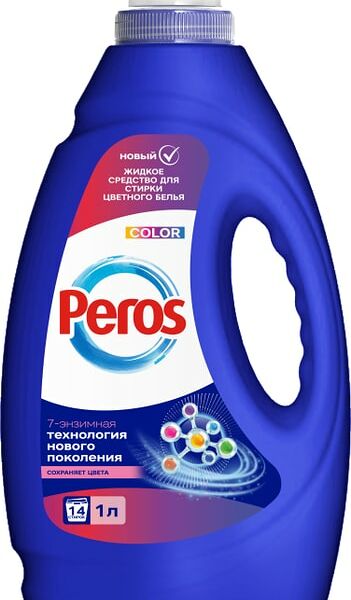 Средство для стирки Peros для цветного белья и одежды 1л