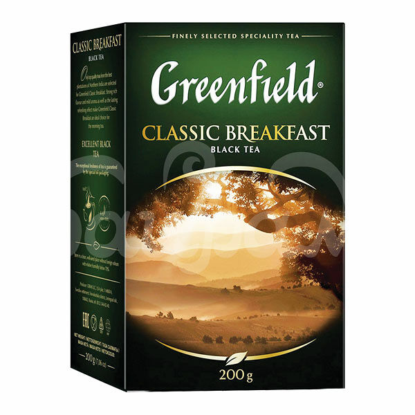Чай Greenfield 200гр Classic  Breakfast Черный Крупнолистовой